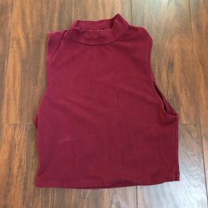 Ambiance apparel Burgundy crop top
